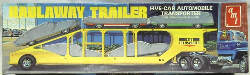 AMT 1/25 Haulaway Trailer Five Car Transport (Car Hauler Transporter), T523 plastic model kit